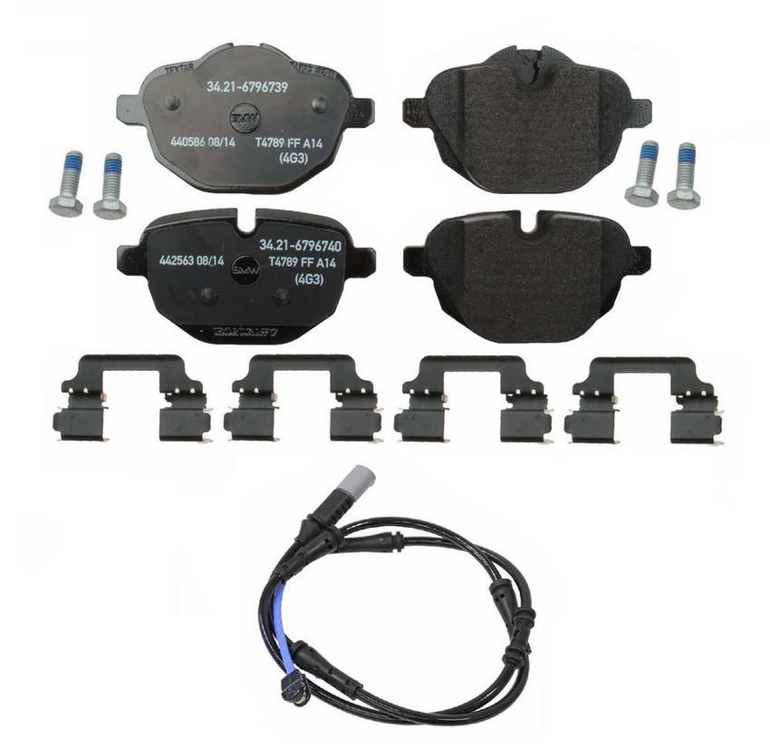 BMW Disc Brake Pad Set - Rear (w/ Sensor)